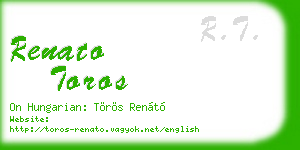 renato toros business card