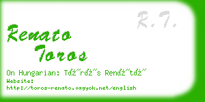 renato toros business card